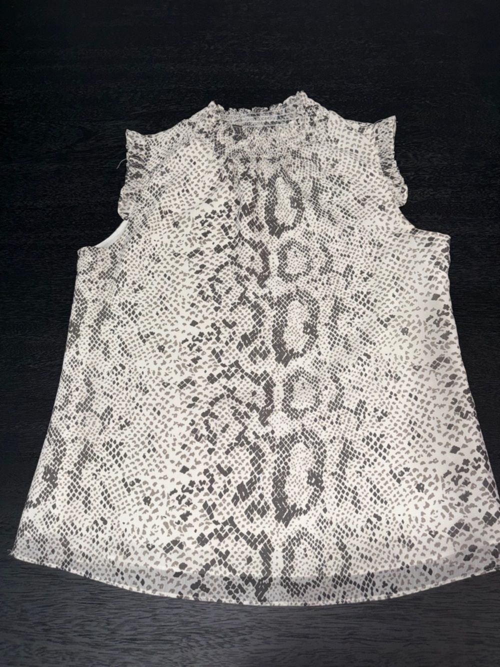 J. Crew Neutral Snake-Print Mock Ruffle Camisole